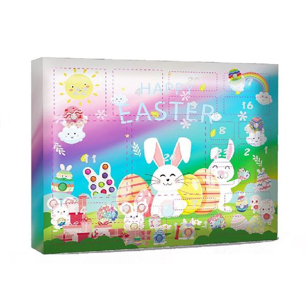 Calendario del conto alla rovescia Giocattoli pasquali Mini Feel Fidgety Stress Relief Giocattoli per adulti Regalo per bambini