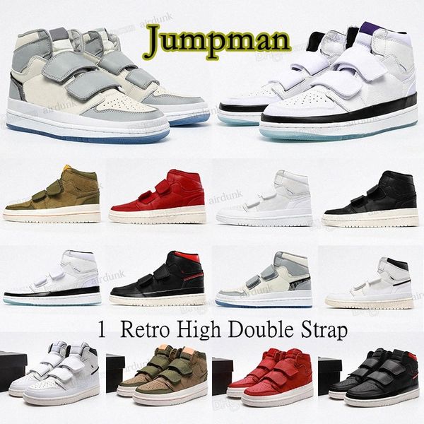 

2022 jumpman double strap basketball shoes for men's sports shoe mens sneakers womens sport chaussures women's athletic man black
