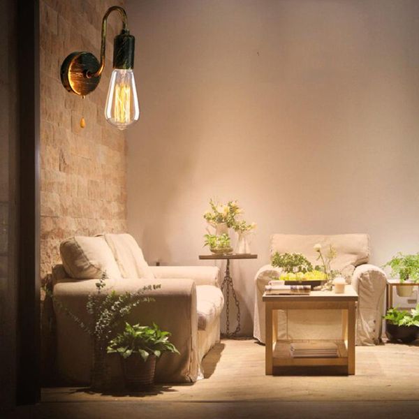 

wall lamp e26/e27 nordic creative personality modern minimalist retro zipper aisle light holder without bulb convenient living room