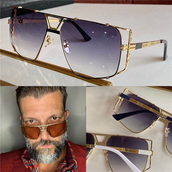 

new fashion design sunglasses 9093 big frame hollow square frame punk popular protective glasses uv400 lens goggle, White;black