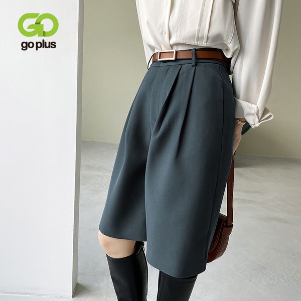 

goplus woman pants vintage straight knee length trousers women england style high waist pants pantalon femme spodnie damskie 210319, Black;white