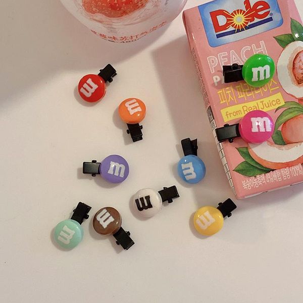 

hair accessories 10pcs girl cute colorful cartoon hairpins m rainbow candy bean kids sweet clip barrettes headband creative, Slivery;white
