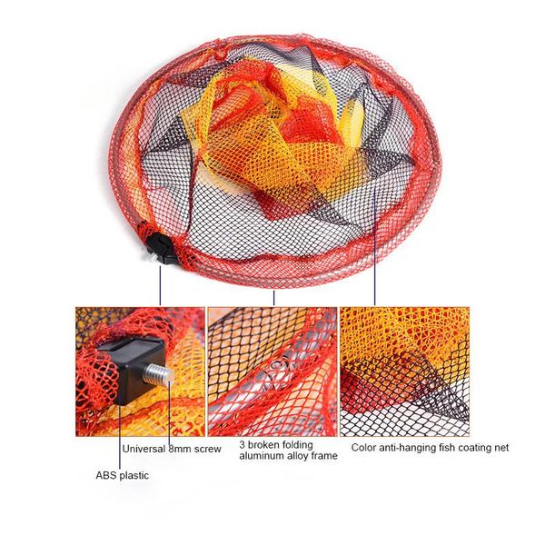 

fishing accessories 38cm foldable net nylon mesh portable catch fish trap for fishes shrimp minnows crab smn88