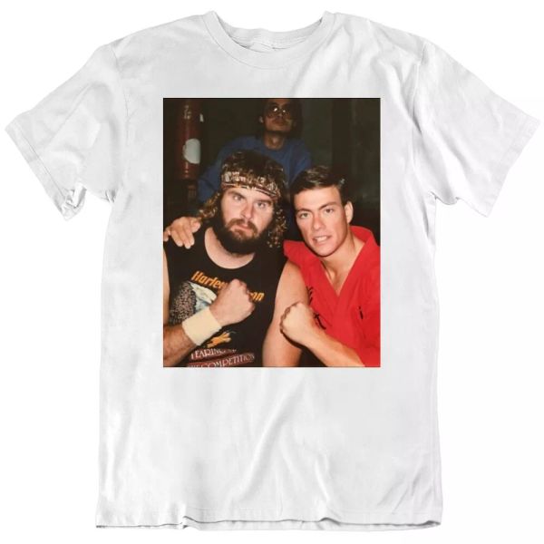 

jean claude van damme bloodsport mma movie t shirt, White;black