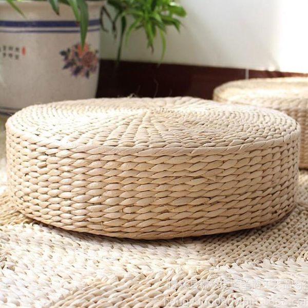 Dekorative Kissen Outdoor Wohnkultur Gartenkissen Rattan Stuhl handgefertigte Stoff Futon Sitz Yogamatte verdicken runde Strohhalme