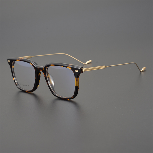 

fashion sunglasses frames retro b-titanium eyeglasses frame vintage acetate women optical eyewear clear lens prescription myopia glasses men, Black