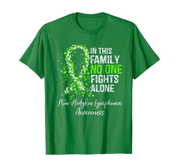 

in this family no one fights alone shirt nonhodgkin lymphoma, White;black