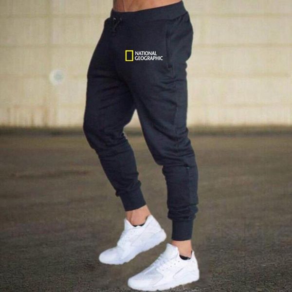 

men's pants jogging men sport sweatpants running fitness joggers trackpants slim fit s-3xl, Black