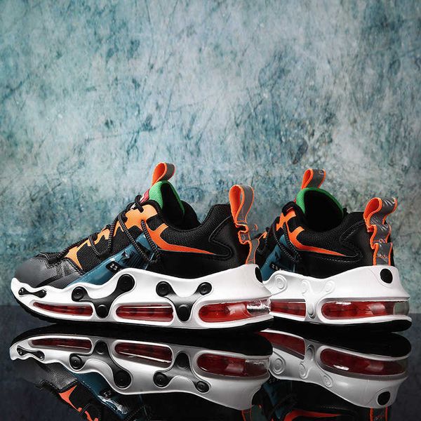 

large casual shoes, sports men's fashion show, full-length air cushion shock absorption running daddy designer style intraining sneaker