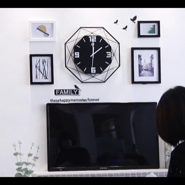 

wall clocks nordic fashion clock living room creative home metal decorative quartz