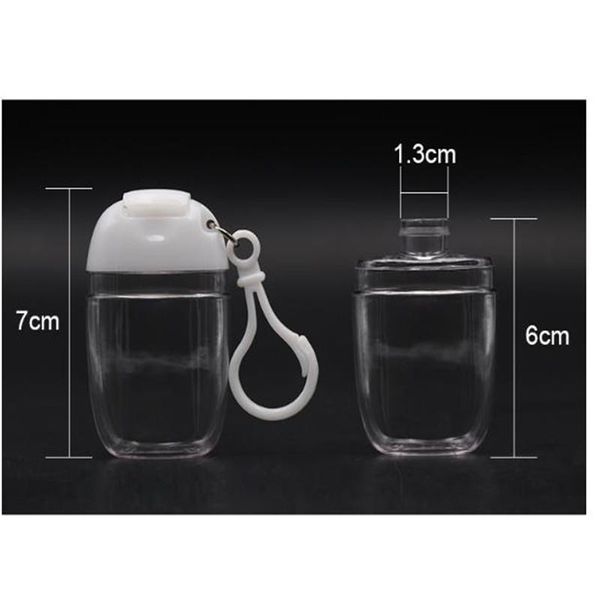 

storage bottles & jars 30ml plastic hand sanitizer travel bottle keychain empty refilable spray perfume atomizer