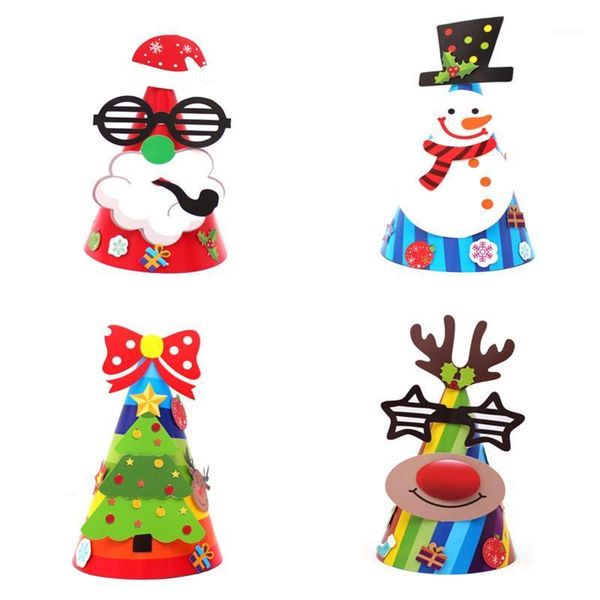 

christmas decorations hat old man snowman ornament thick plaid snowflake 4pcs xmas gift navidad decor