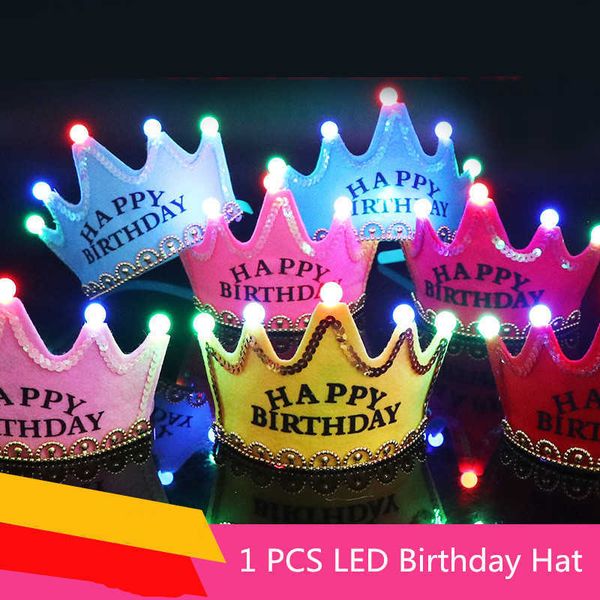 

led caps flower crown hat newborn baby headband birthday party decorations