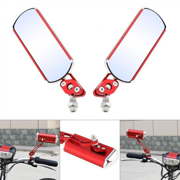 

motorcycle mirrors 2pcs aluminum alloy universal side rearview mirror moto electric vehicle handlebar red