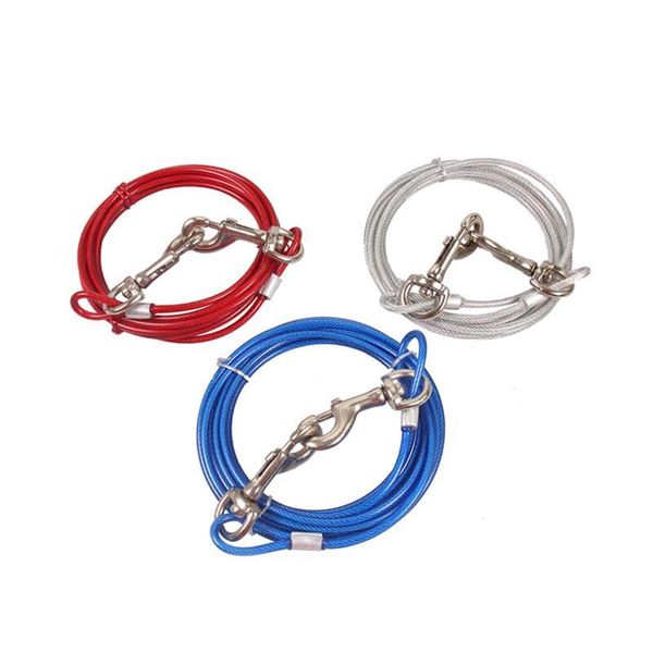 

dog collars & leashes 3m/5m/10m fixed pile steel wire outdoor pet anti wrap knotting leash rope tied for camping stuff accessories pug