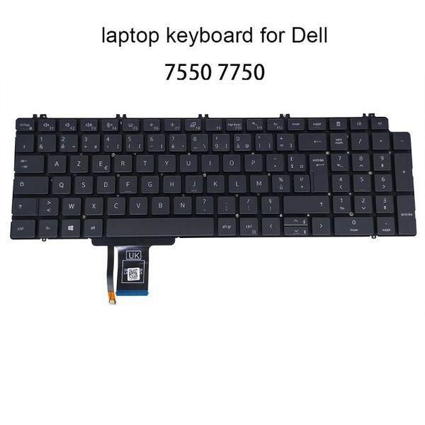 

french azerty keyboard backlit for precision 7550 7750 0p2rfg fr eu euro notebook keyboards with backlight parts black lapreplaceme repl