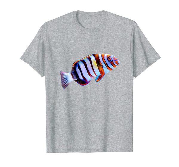 

harlequin tusk wrasse saltwater coral reef fish t-shirt, White;black