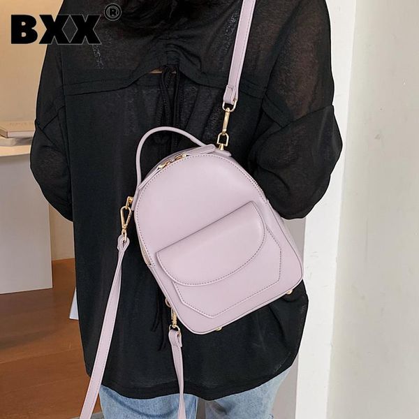 

backpack [bxx] woman back pack causal small crossbody bag pu leather personality all-match for girls fashion 2021 gf0333