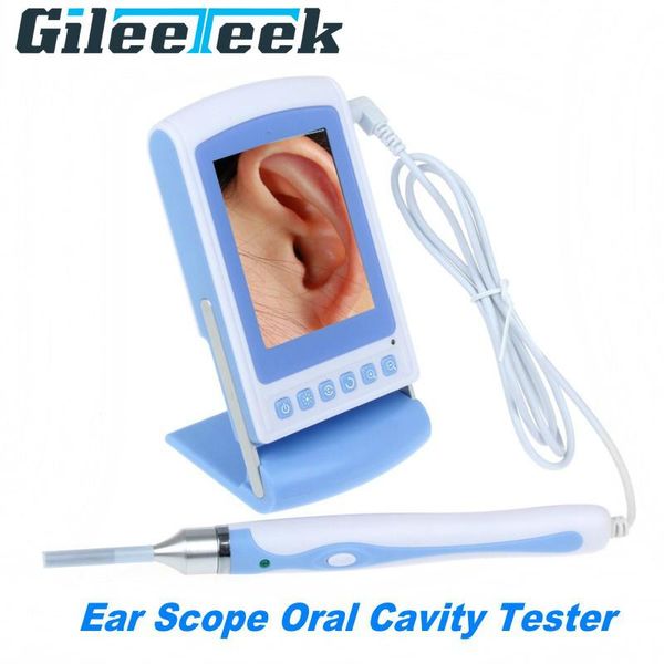 

cameras 66c 3inch family healthcare pocket otoscope nose ear inspection scope 3.9mm len handheld oral cavity tester