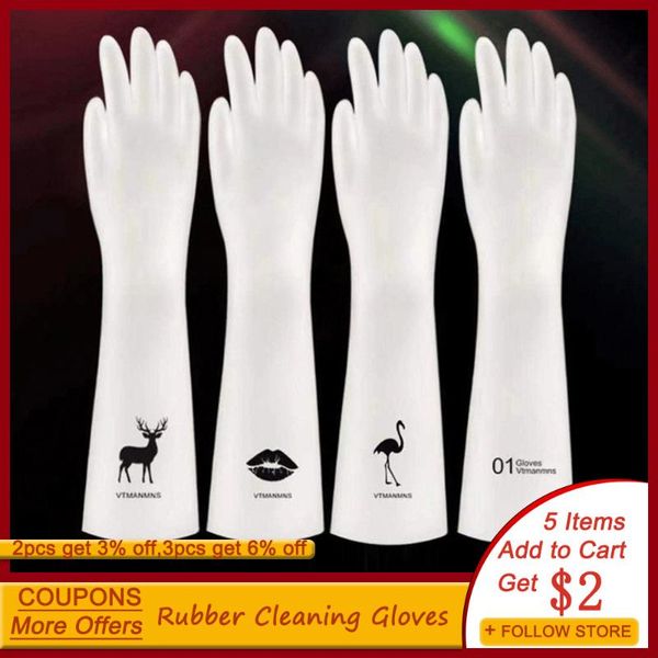 

disposable gloves 10 pairs kitchen dish washing household dishwashing rubber waterproof for cleaning dishes durable