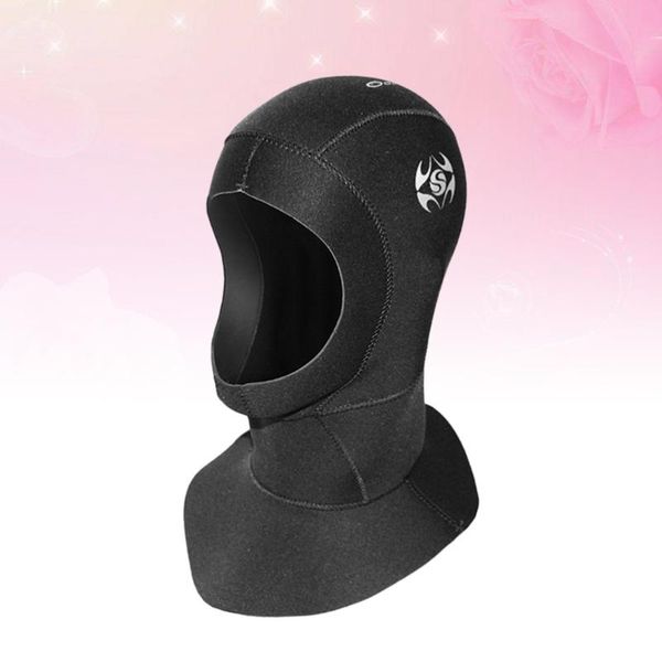 

swimming caps 1pc 3mm neoprene diving hood waterproof warm cap snorkeling neck hat - size xl