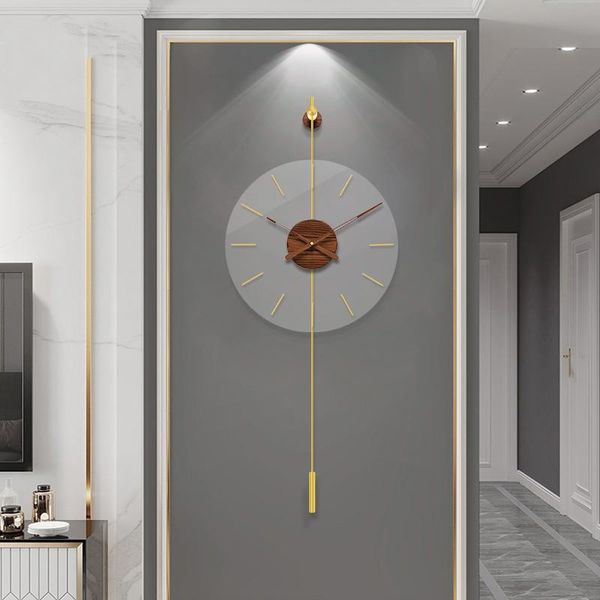 

wall clocks nordic minimalist clock modern fashion model tenant hall porch light luxury soft decoration