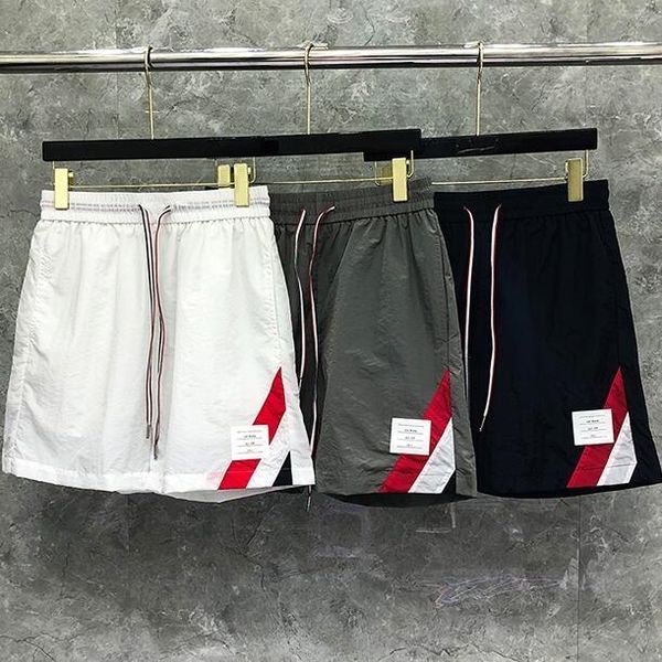 

men's shorts 2021 fashion brand casual men women summer beach sports trousers patchwork panelled jogger track, White;black