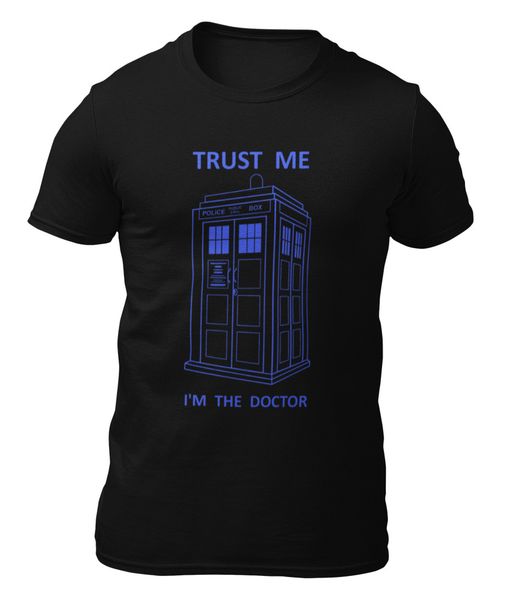 

T-shirt-doctor who-tardis-trust me I am the doctor-t-shirt -, White;black
