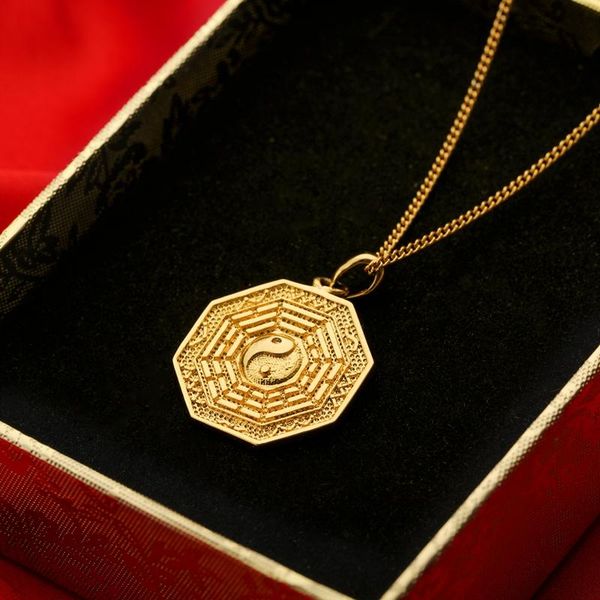 

pendant necklaces eight diagrams yin yang tai chi necklace holiday gift birthday present atmospheric retro ethnic style neutral, Silver