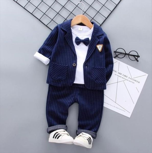 

baby boy fashion formal clothing set kid suits autumn spring children tracksuit clothes 1 2 3 4 years, White