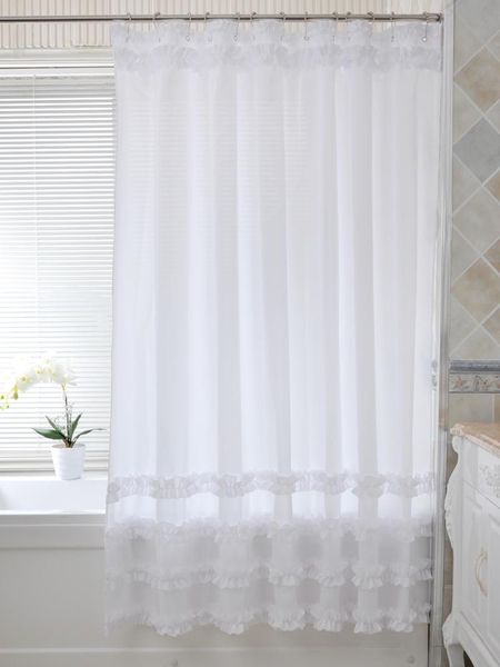 

shower curtain cute waterproof washable aesthetic white rideau de douche bathroom decor de50yl curtains