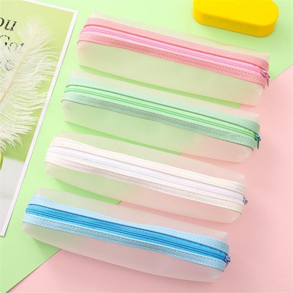 

pencil cases kawaii transparent case material escolar estuche stationery trousse scolaire bags pencilcase astuccio scuola etui