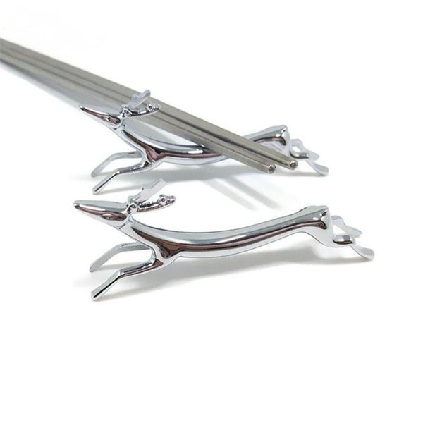

chopsticks chopstick rest deer shape zinc alloy exquisite holder kitchen supplies 1pc