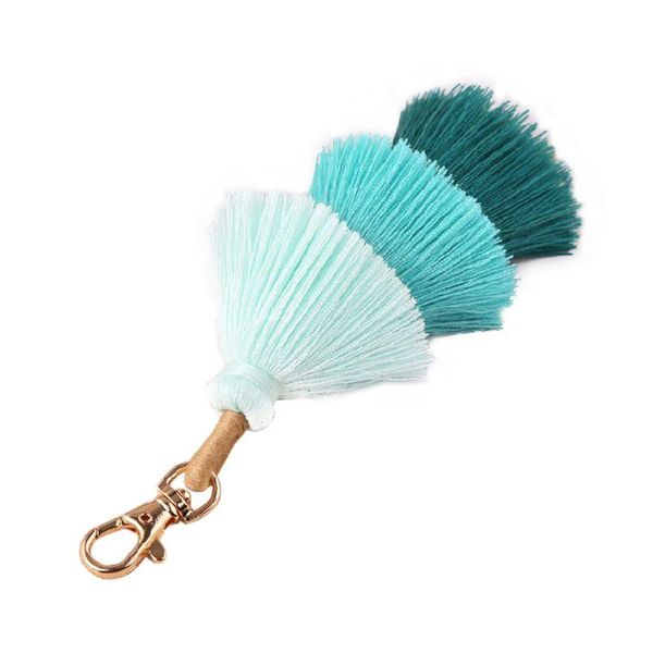 

keychains c1fc handmade women colorful boho pom tassel bag charm key chain fashion jewerly, Silver