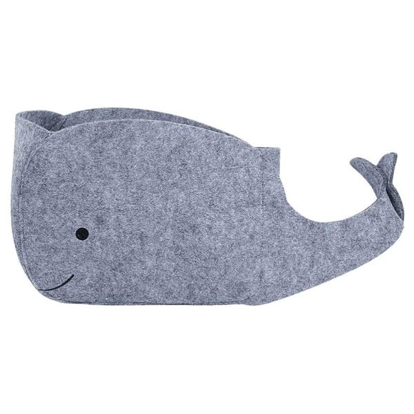 

storage bags 1 pc adorable folding bag whale shape children (dark grey)