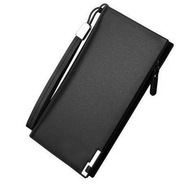 

wallets fashion men leather wallet bifold id card holder purse checkbook long clutch billfold, Red;black