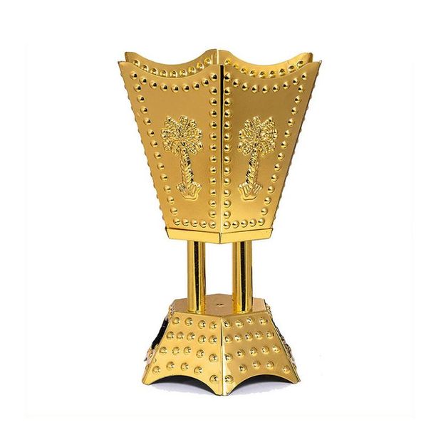 

fragrance lamps saudi arabia incese burner bakhor fashion flower candle holder 2121 middle east gilded cone censer dropship metal incense ba