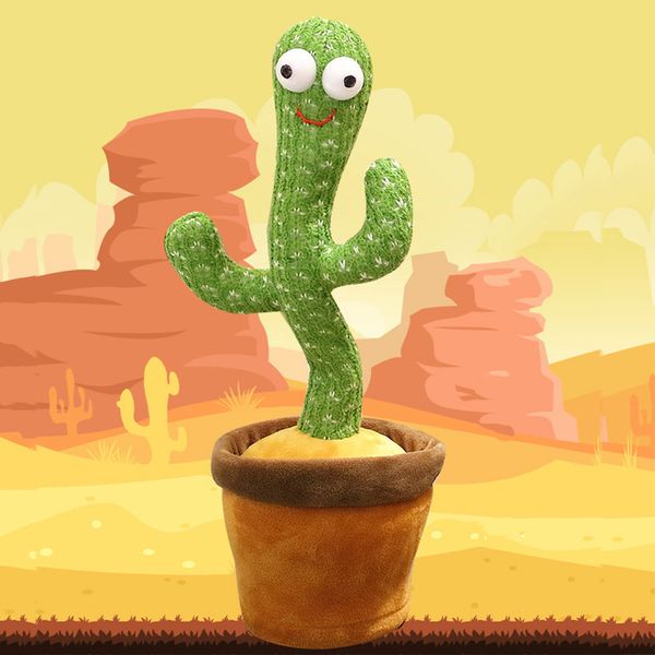 

Cactus Plush Toy Electric Stuffed Plant Toy Without Battery, Red