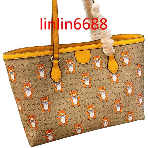 

#217 large capacity bag women's new trend fashion texture portable teddy bear shoulder bags cartoon cute foreign style tote handbag wal