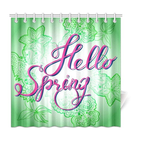 

xiucoo hello spring home bath decor polyester fabric shower curtain bathroom sets 72 x 72 inches
