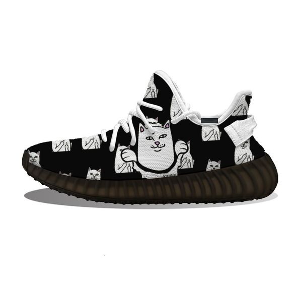 

diy custom middle finger cat in black running shoes mh printed mens womens trainers outdoor sports sneakers 1ya6