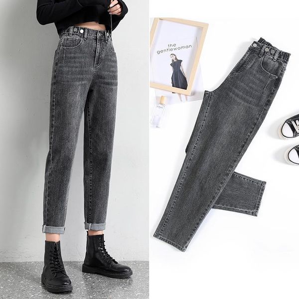 

spring summer loose medium vintage womens jean blue high waist boyfriend mom harlan carrot pants