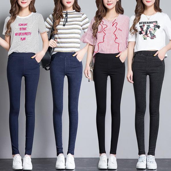 

women's leggings fsahion black plus size women pants spandex fashion 2021