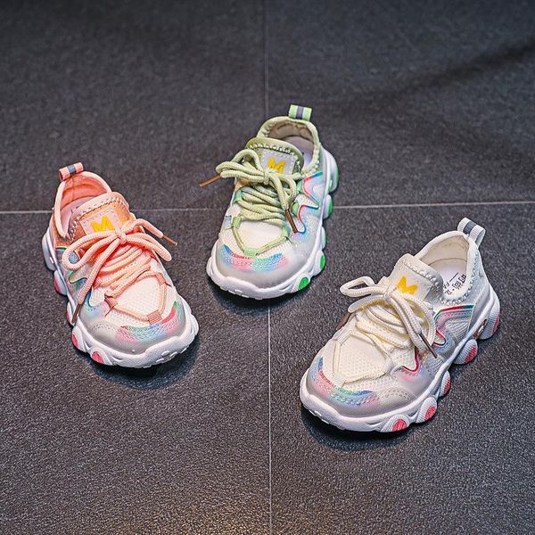 

toddler shoes baby girls fashion sneakers kids boys sport mesh breathable casual shoe student footwear sss044 athletic & outdoor, Black