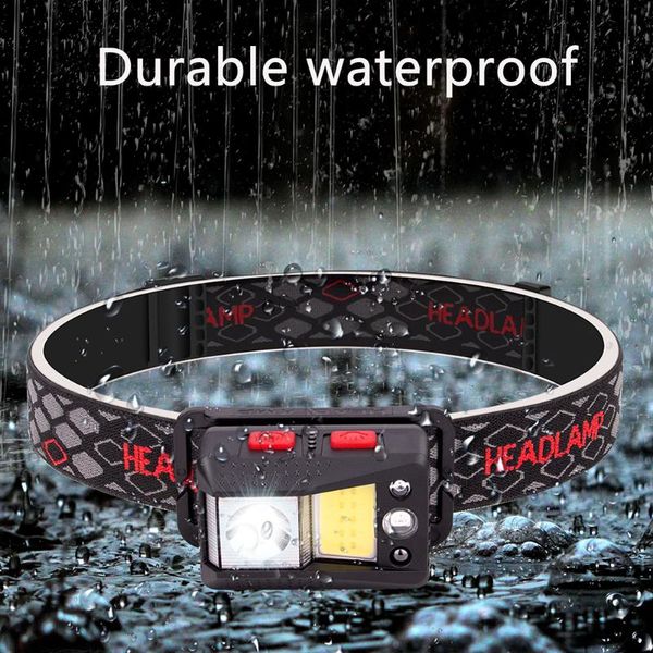 

waterproof outdoor work torch for camping night fishing detachable xpg cob rgb led headlamp headlamps