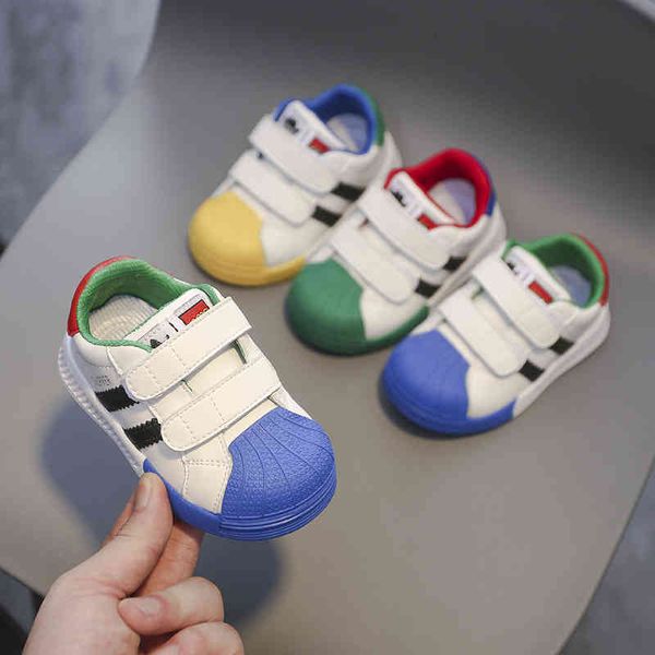 

boots toddler shoes baby single shoe shell head spring and autumn soft sole casual board shoes boys' baita small white girls' velc, Black;grey