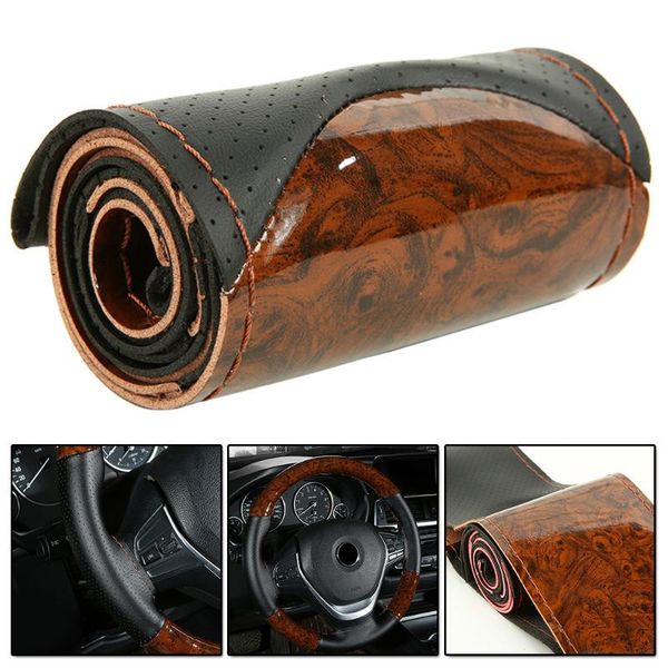 

steering wheel covers diy cover peach wood accessory fit 37-38cm kit universal