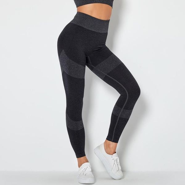 

yoga outfit leggings sweat suit sport track pants gym fitness training seamless women high waist tight push ups athletic trousers
