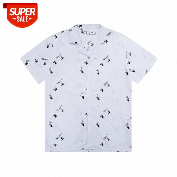 

quality whiteow all over printed short-sleeved shirt for men and women #vr0f, White;black