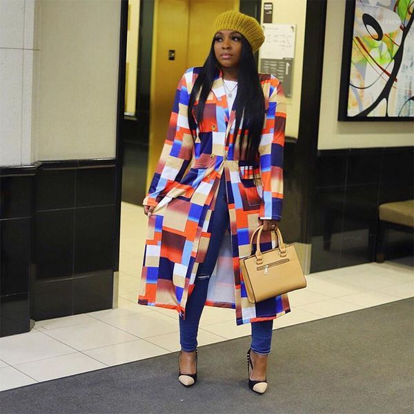 

women's trench coats windbreaker fall 2021 womens fashion plaid printed double breasted lapel coat without belt long women street hipst, Tan;black
